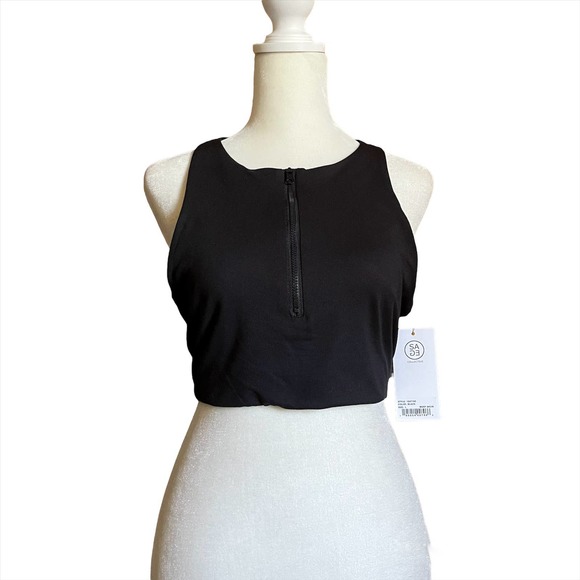 NWT - Sage Collective Black Sports Bra (Size: L)